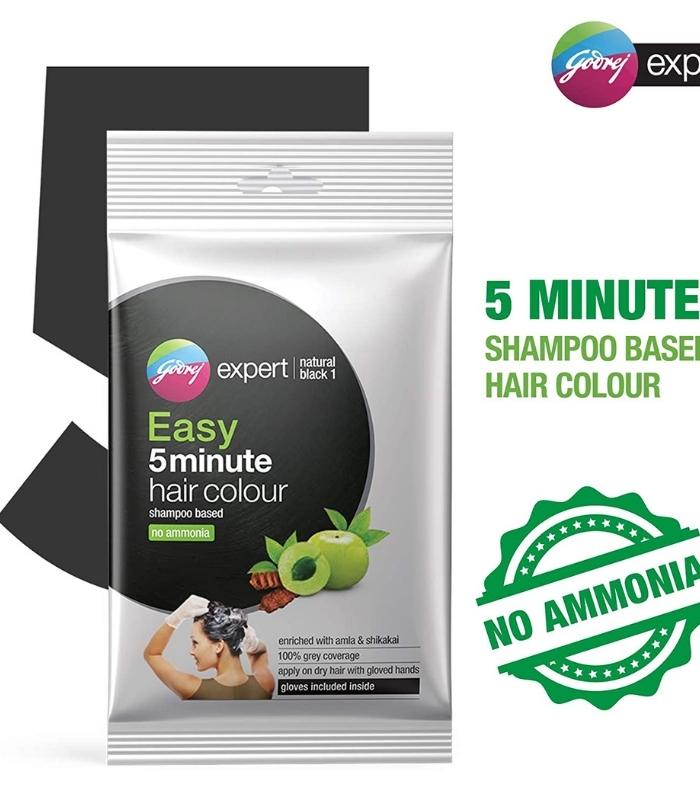 Godrej Expert Easy 5 Minute Hair Colour Sachet, Natural Black, 9 ml -  BuyLOQ Buy Local | Order Online | Home Delivery